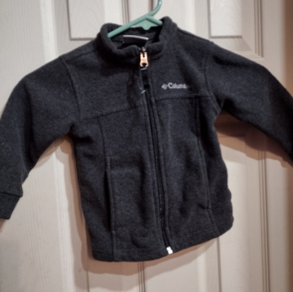 Columbia Baby 18-24 mths Full Zip Up Fleece Jacket Pockets Gray.